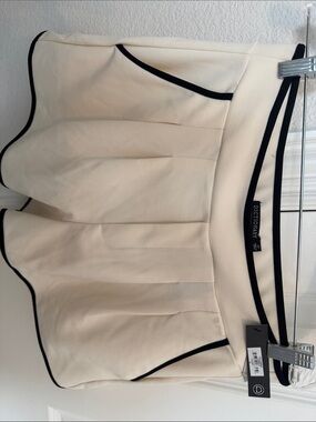 Versona Cream Skirt with Black Trim, Match C53, Size M